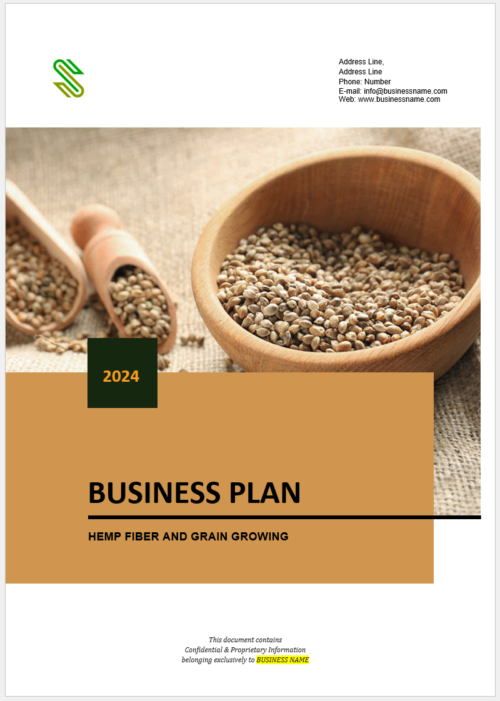 Hemp Fiber and Grain Cultivation Business Plan Template