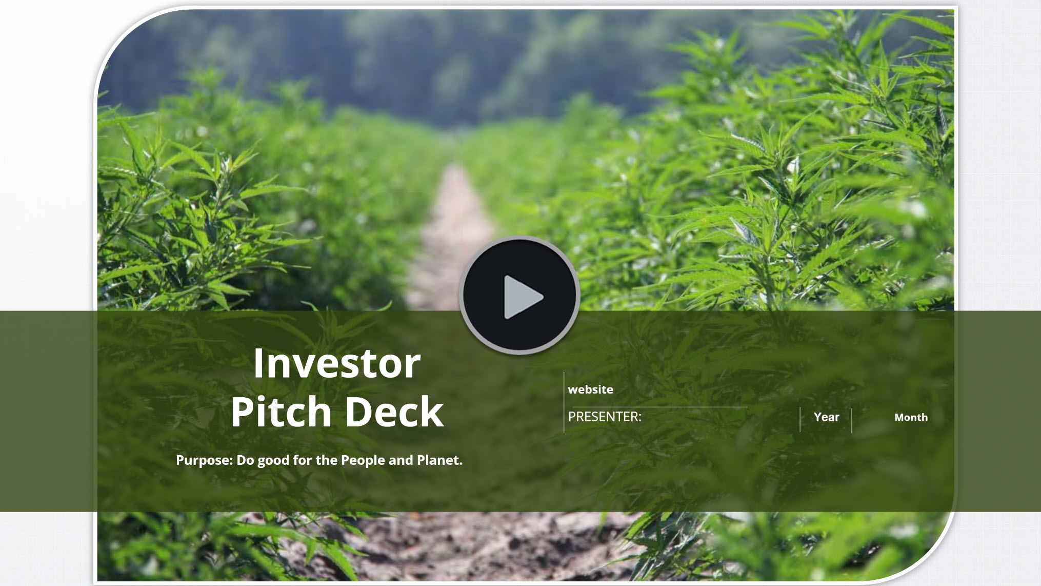 Hemp Cultivation and Nursery Investor Pitch Deck Template