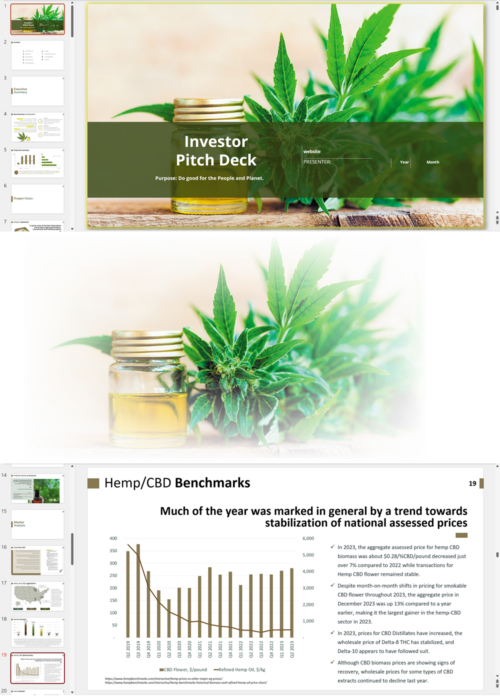 Hemp Cultivation Extraction Manufacturing Investor Pitch Deck Template