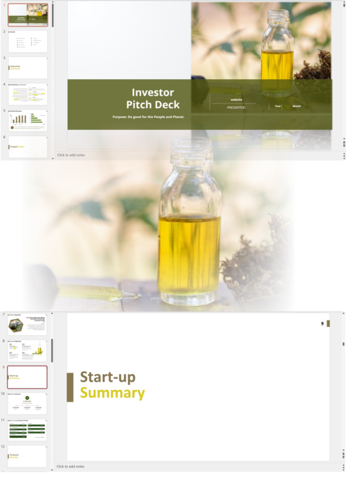 Hemp Extraction Investor Pitch Deck Template